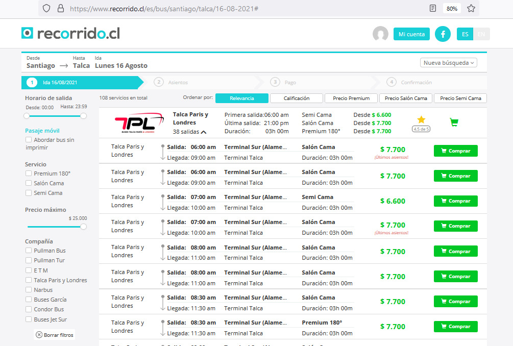 TPL Bus Premium RecorridoCl